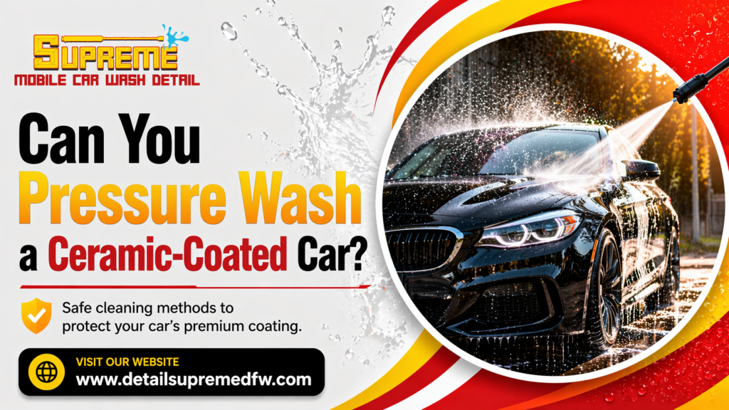 Pressure Wash Ceramic Coated Car