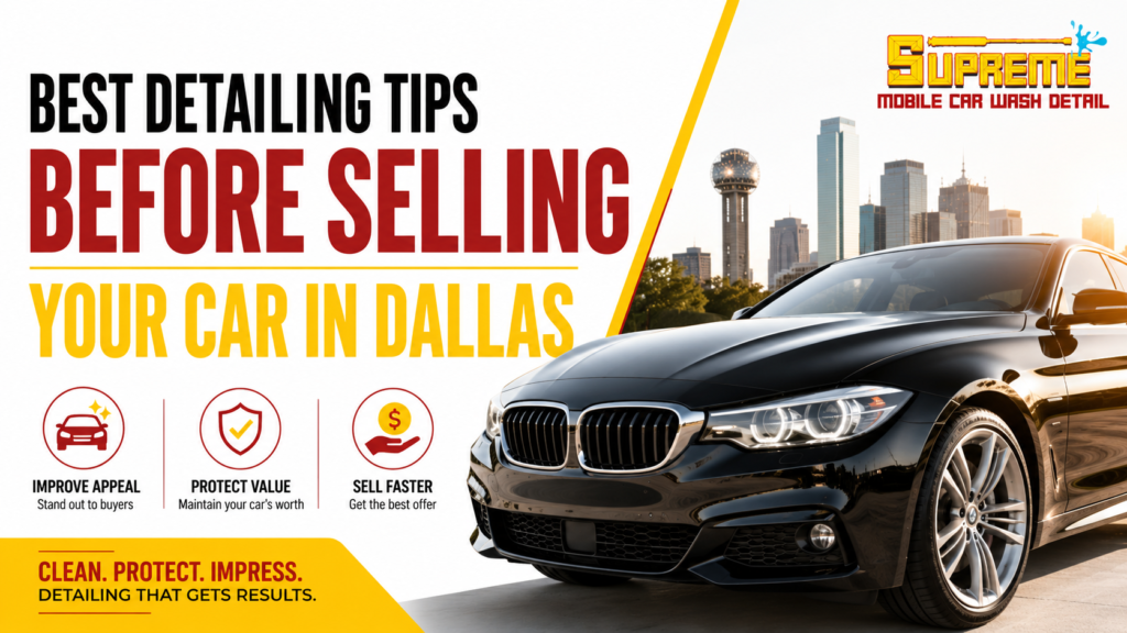 Car Detailing Before Selling